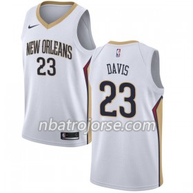 Män New Orleans Pelicans Tröja Anthony Davis 23 Nike 2017-18 Vit Swingman